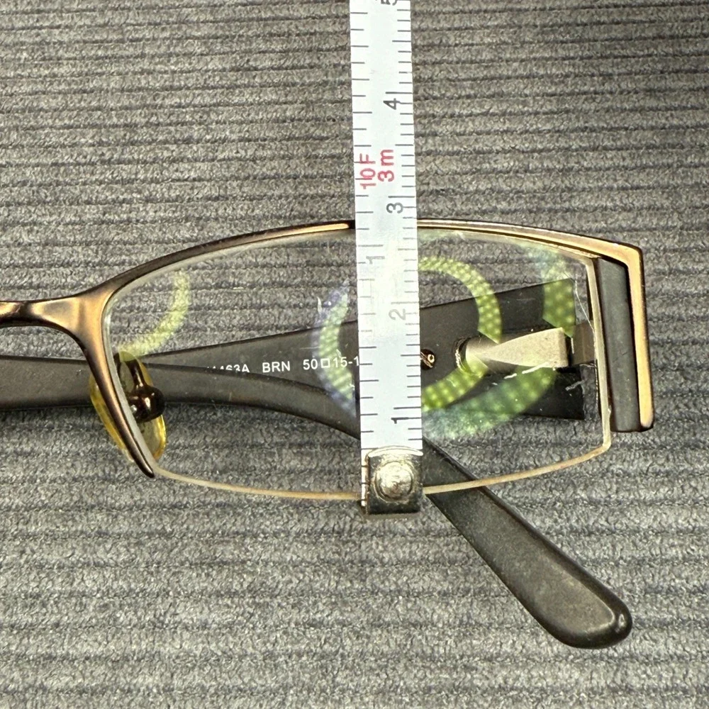 GUESS GU1463A BRN Brown Rectangular Half‎ Rim Y2K Eyeglasses 50-15-130
